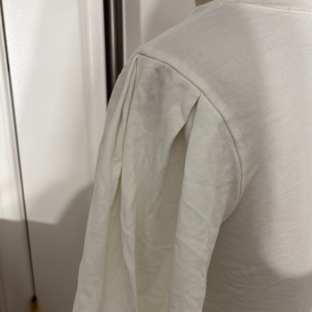 Elegant White Knotted Long Sleeve Top - Picture 9 of 9